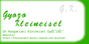 gyozo kleineisel business card